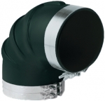 Trident 90 Degree Black Rubber Exhaust Elbows